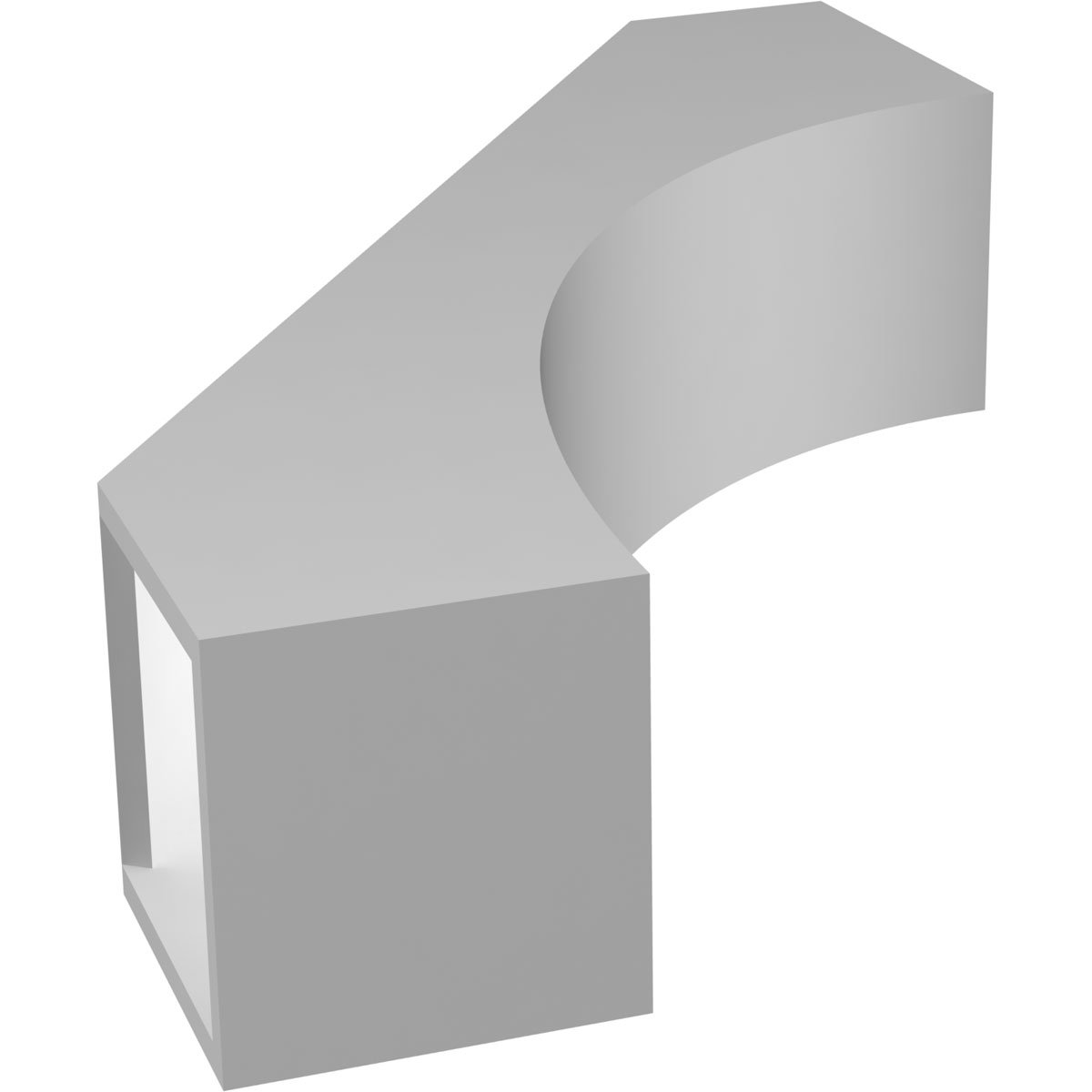 Ekena Millwork 5-in. W x 16-in. D x 22-in. H Westlake Architectural Grade PVC Knee Brace BRCP05X16X22WTL - alternate 3